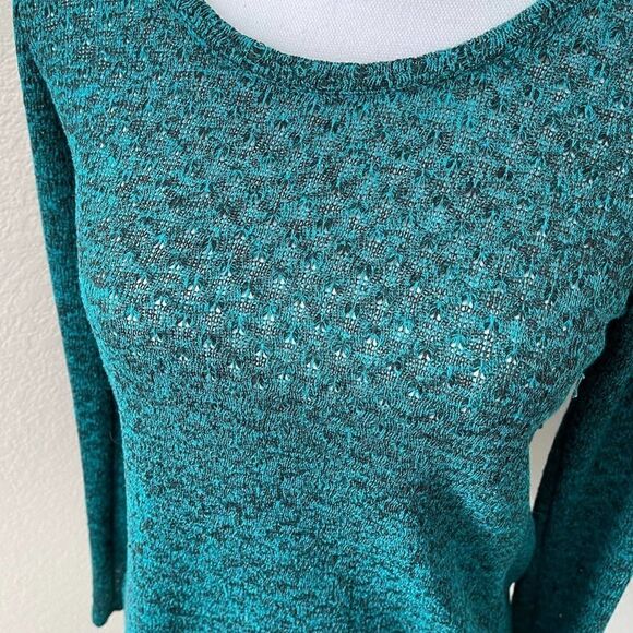 Green Knit Sweater Blouse  - Picture 3 of 5